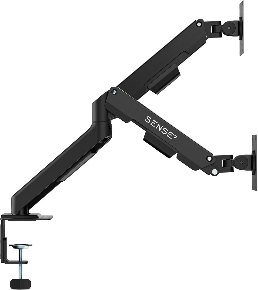 SENSE7 Laikiklis biurkowy na 2 monitory 17''-32'' HANG DOUBLE Light