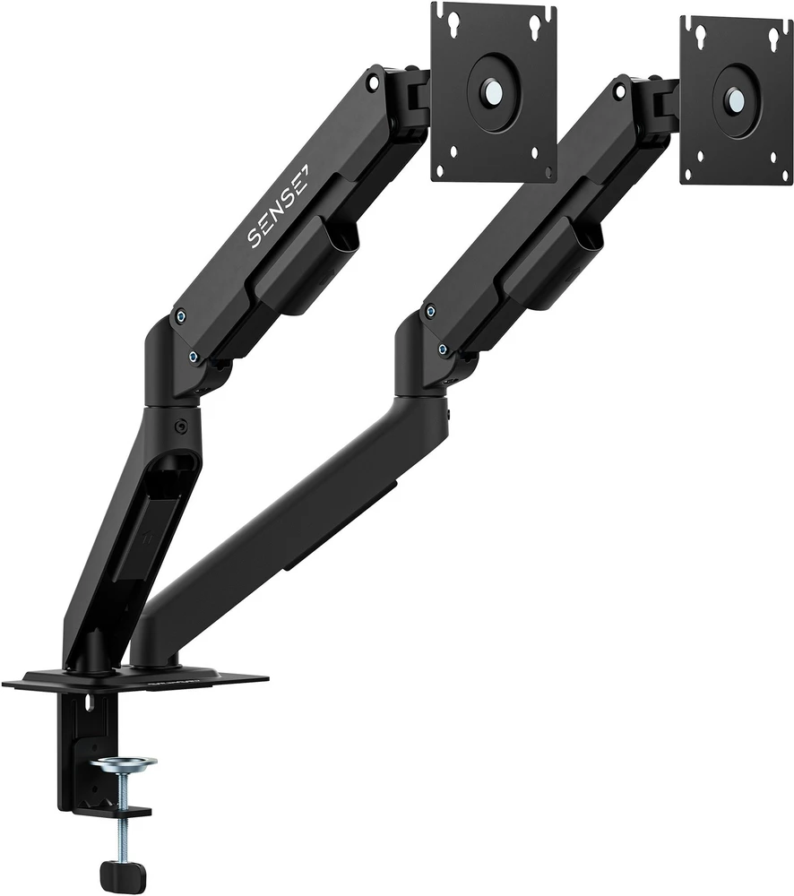 SENSE7 Laikiklis biurkowy na 2 monitory 17''-32'' HANG DOUBLE Light