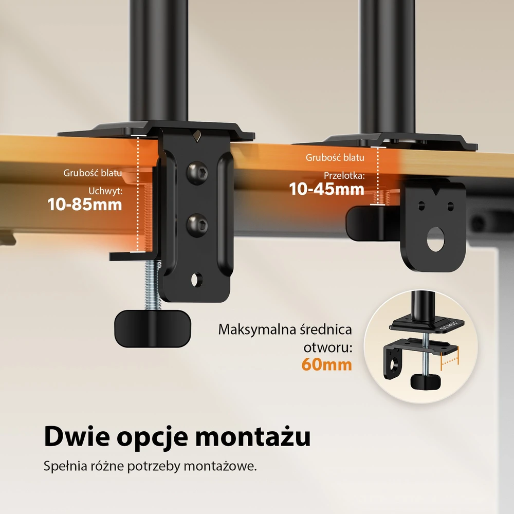 SENSE7 Laikiklis biurkowy na monitorius 17''-32'' FLOAT Light ARM