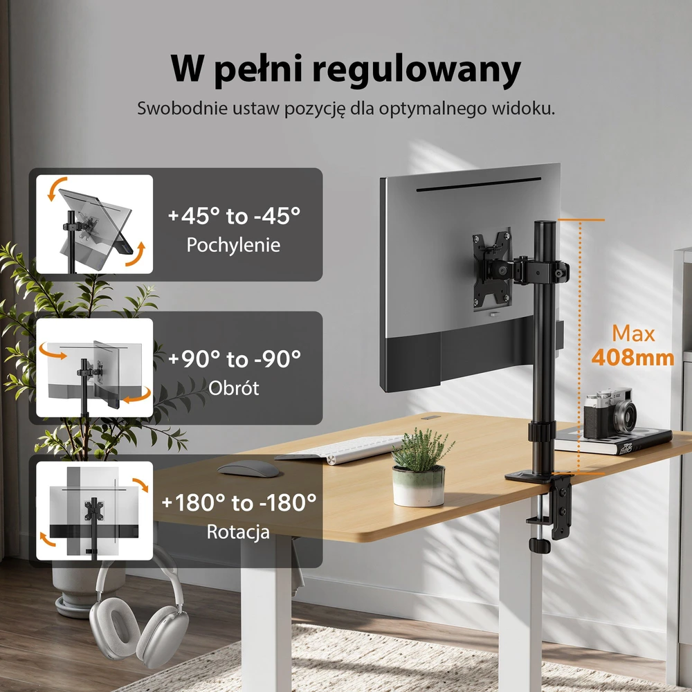 SENSE7 Laikiklis biurkowy na monitorius 17''-32'' FLOAT Light