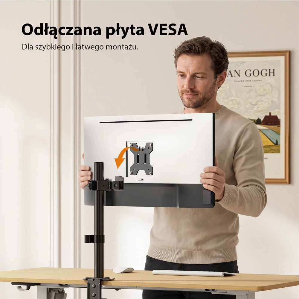 SENSE7 Laikiklis biurkowy na monitorius 17''-32'' FLOAT Light