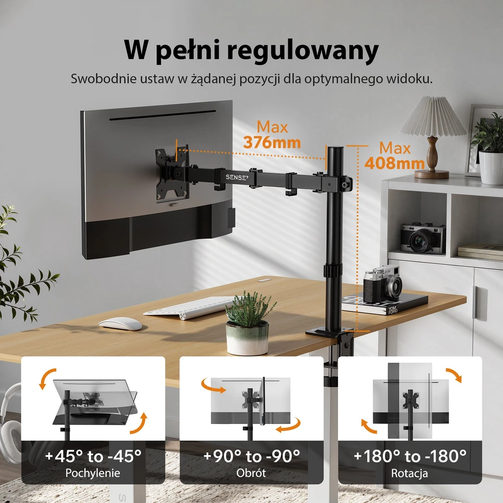 SENSE7 Laikiklis biurkowy na monitorius 17''-32'' FLOAT Light ARM
