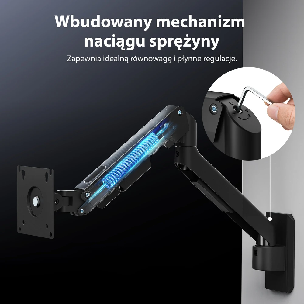 SENSE7 Laikiklis do ściany na monitorius 17''-32'' HANG Light WALL ARM