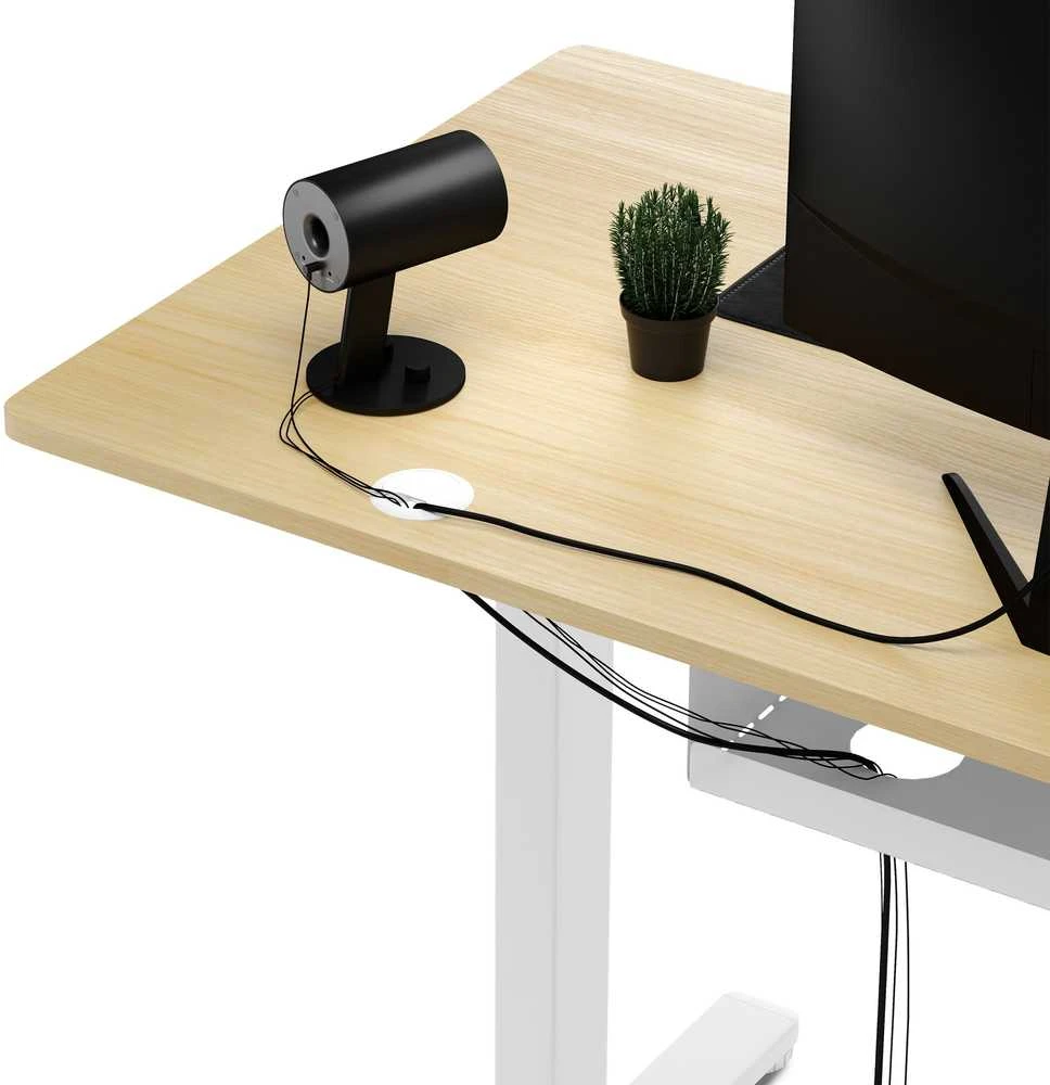 SENSE7 elektrinis stalas Nojo 120x60 Baltas Pine