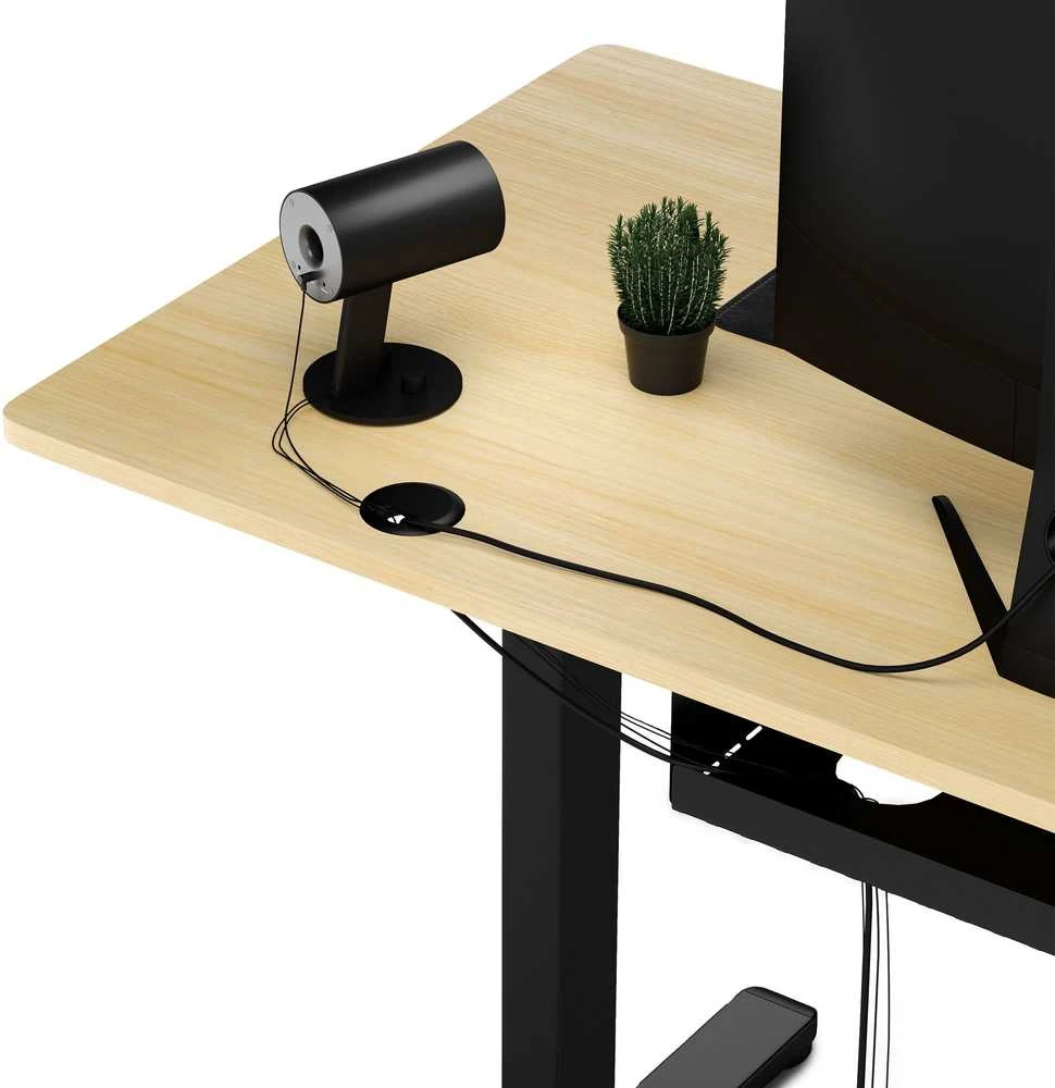SENSE7 Nojo 120x60 Juodas Pine elektrinis rašomasis stalas