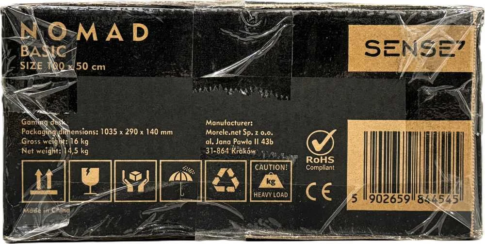 Biurko SENSE7 žaidimams Nomad Basic 100x50 cm