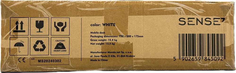 SENSE7 stalas mobilus stalas Juoda 70 cmx52 cm juoda