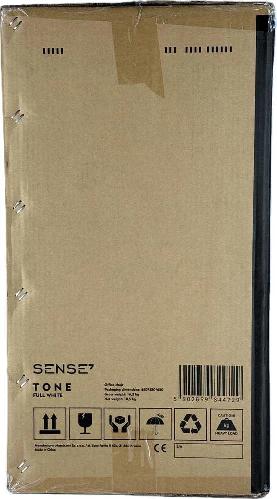 SENSE7 Tone biuro kėdė, balta ir pilka