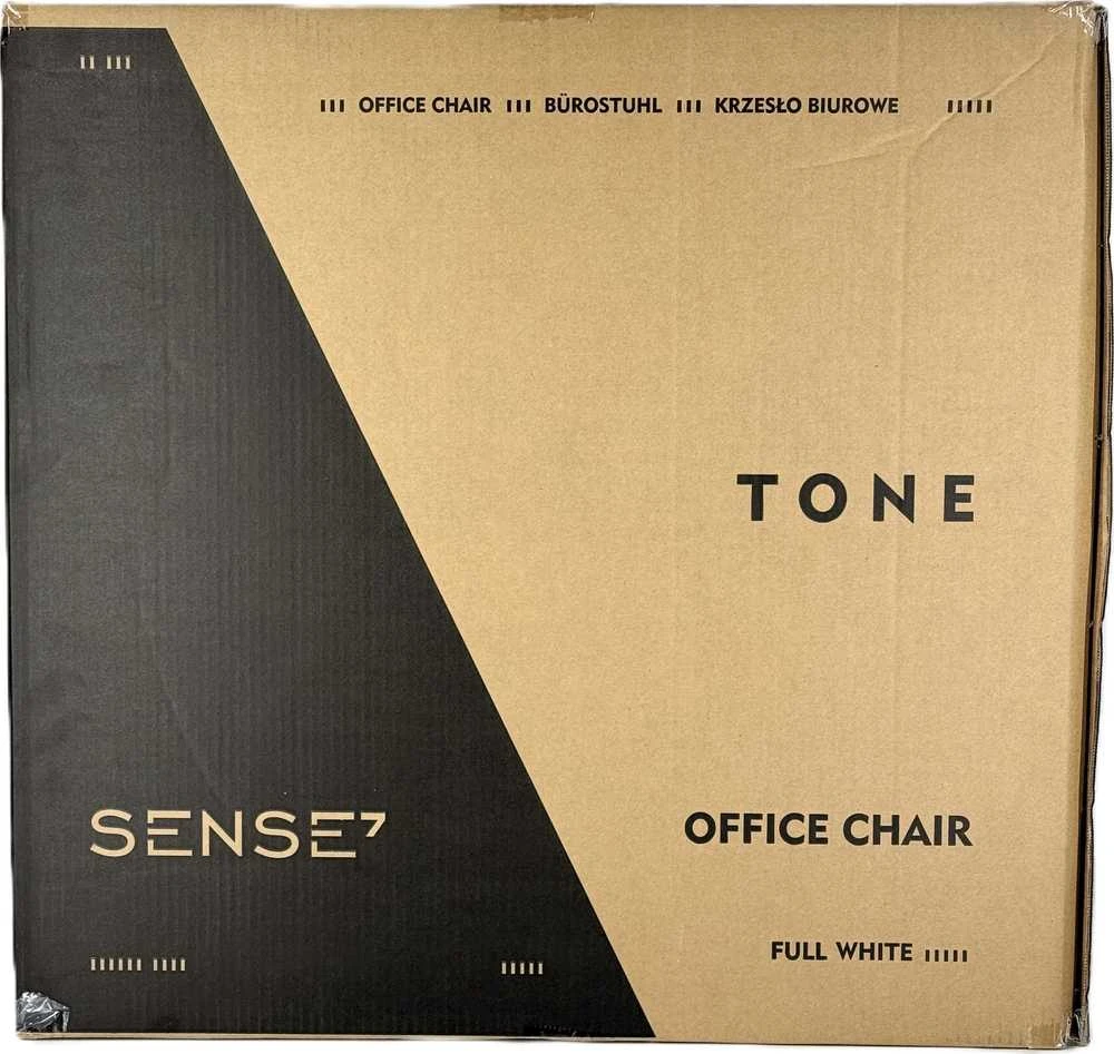 SENSE7 Tone biuro kėdė, balta ir pilka