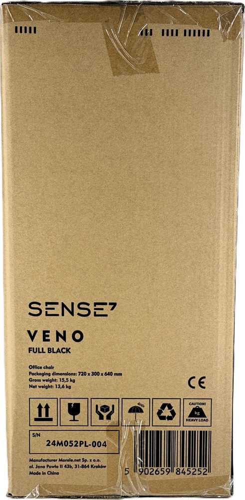 Biuro kėdė SENSE7 Veno, Juoda