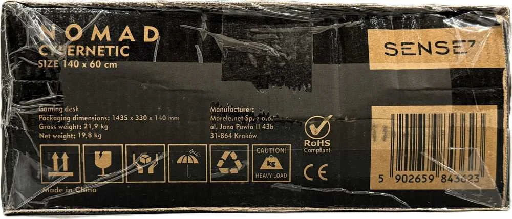 Sense7 NOMAD Cybernetic 140×60 cm žaidimų stalas
