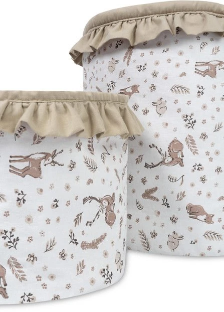 Sensillo DUŻY POJEMNIK NA ZABAWKI KOSZ PRANIE ORGANIZER S FOREST BEIGE