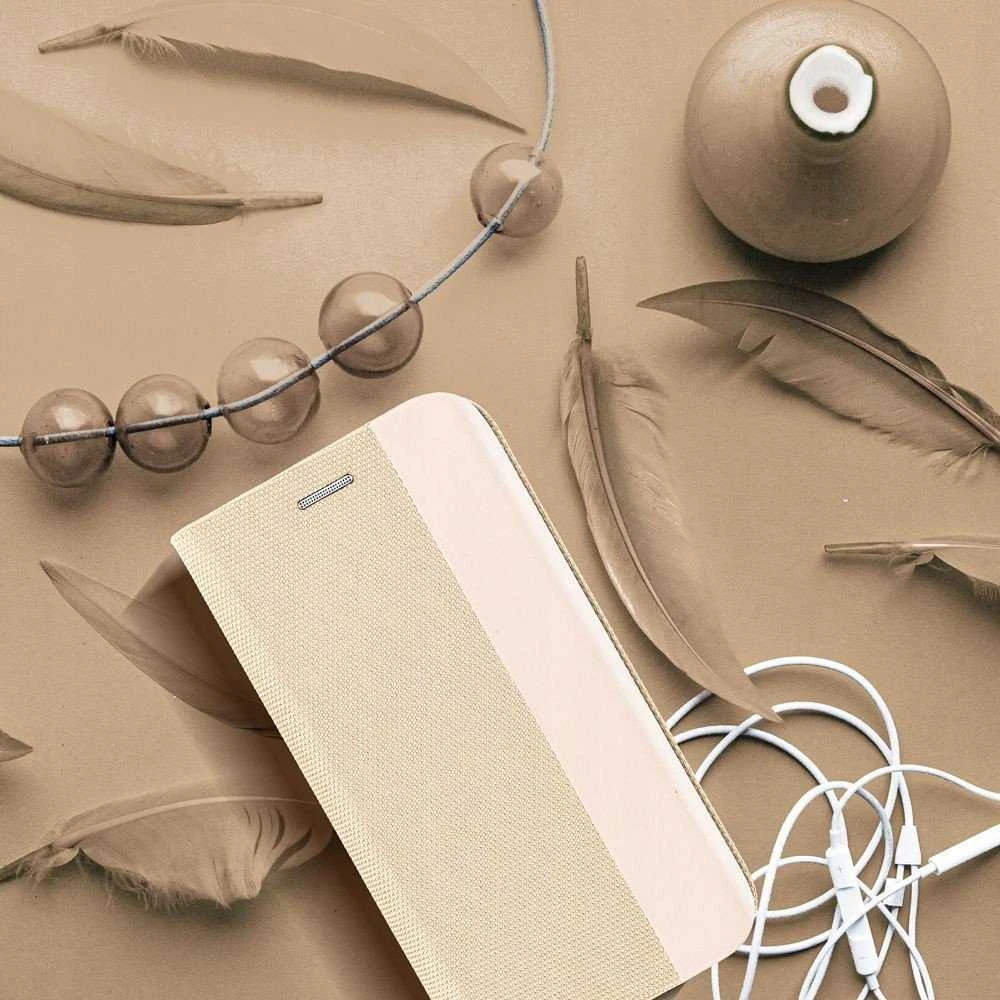 Oem SENSITIVE Book dėklas skirtas Samsung Galaxy S25 Plus aukso spalvos
