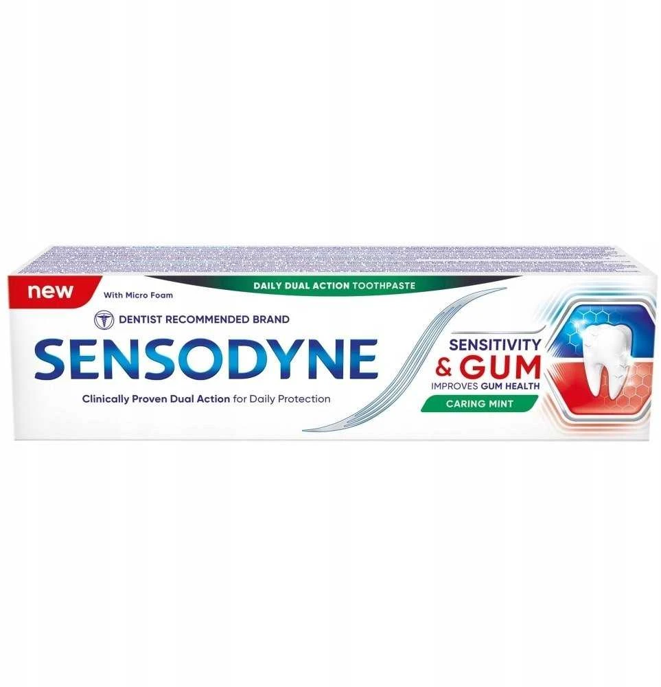 Sensodyne Jautrumą ir dantenas puoselėjanti mėtų ir fluoro dantų pasta 75 ml