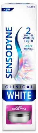 Sensodyne Klinikinė balinamoji dantų pasta „Clinical Baltas Stain Protector“, 75 ml