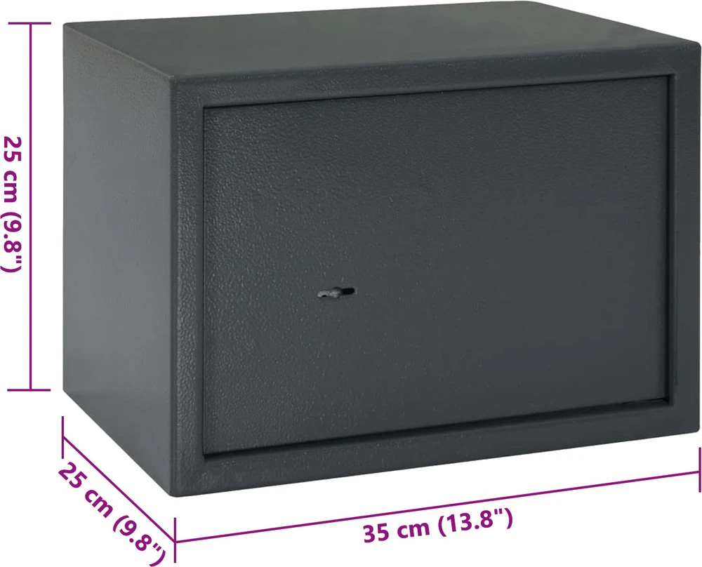 SentrySafe Seifo dėžė su užraktu Tamsiai pilka 35 x 25 x 25 cm Plienas