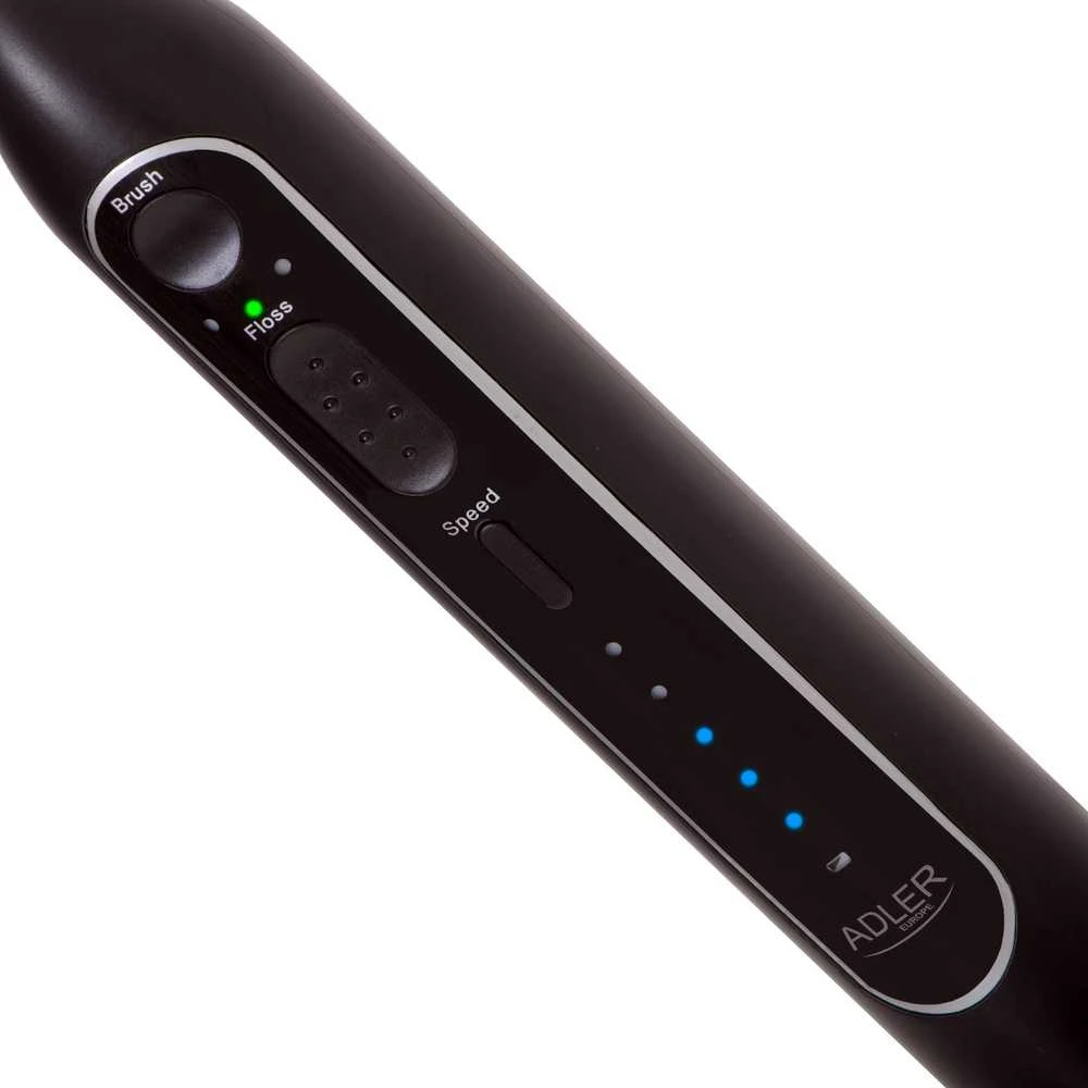 Dantų šepetėlis Adler | 2-in-1 Vanduo Flossing Sonic | AD 2180b | Įkraunamas | Suaugusiems | Šepetėlių skaičius galvutės įeina 2 | Number of teeth brushing modes 1 | Juodas