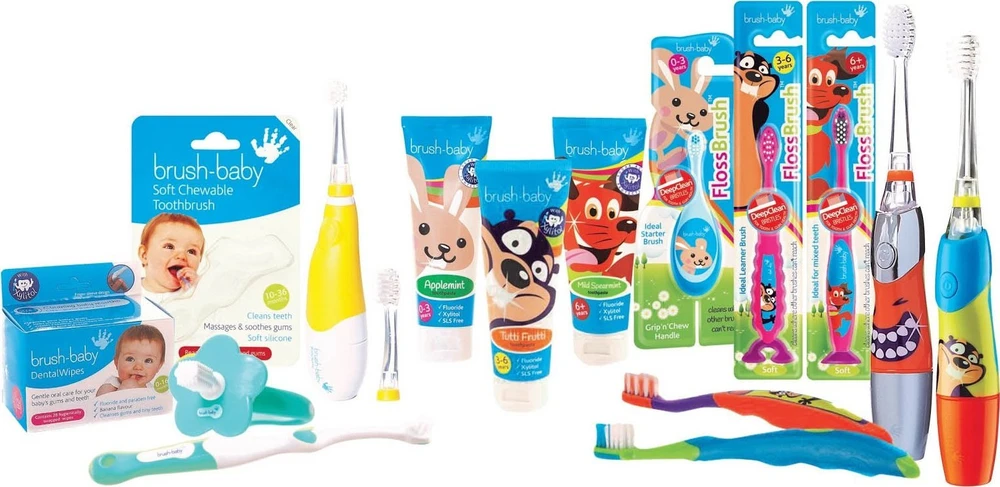 Brush Baby ŠEPETĖLIS BABY_Baby Sonic sonic dantų šepetėlis 0-3l Sea