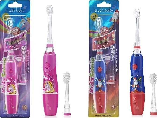 Brush-Baby KidzSonic šepetėlių rinkiniai vaikams