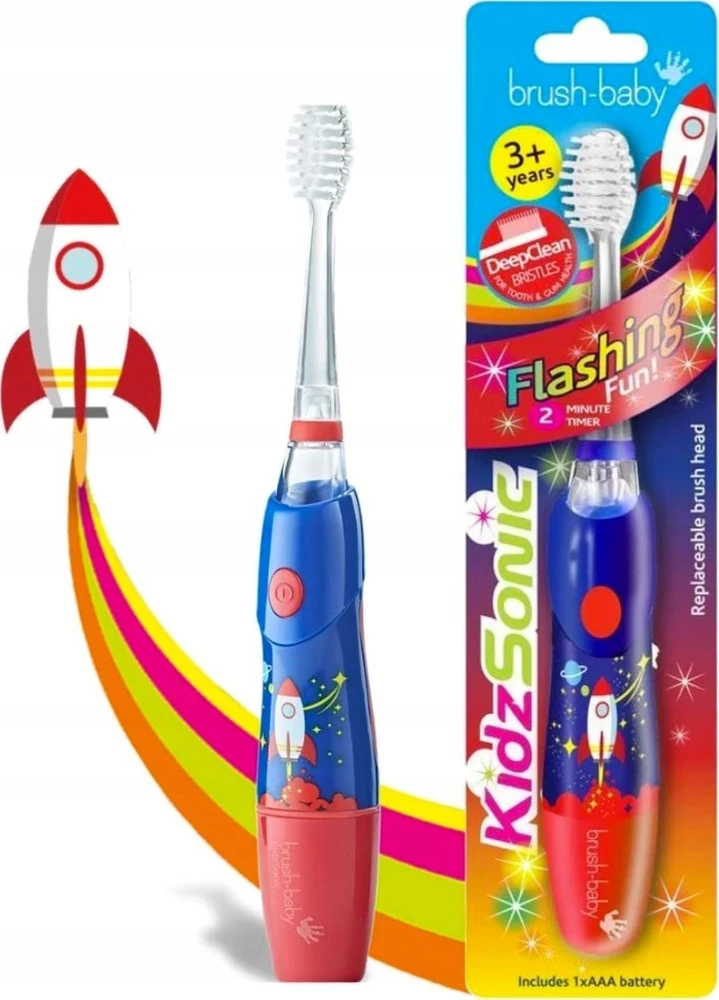 Brush-Baby -Baby KidzSonic Rocket sonic dantų šepetėlis skirtas vaikams nuo 3 metų