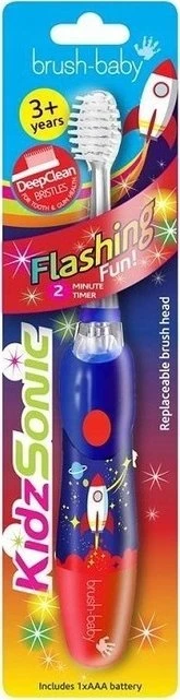 Brush-Baby -Baby KidzSonic Rocket sonic dantų šepetėlis skirtas vaikams nuo 3 metų