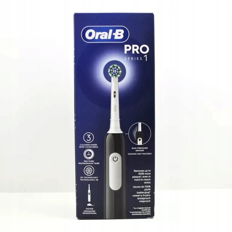 Oral-B Pro Series 1 | Elektrinis dantų šepetėlis | Įkraunamas | Suaugusiems | Šepetėlių skaičius galvutės įeina 1 | Number of teeth brushing modes 3 | Juodas