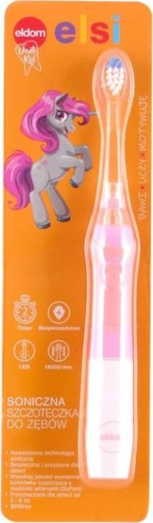 Lucznik SONIC ELDOM SD50R ultragarsinis dantų šepetėlis vaikams, rožinis