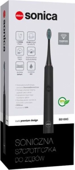 Lucznik Sonic dantų šepetėlis SD100C, juodas