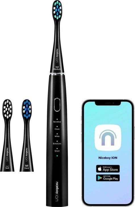 Dantų šepetėlis Niceboy ION SmartSonic juodas šepetėlis