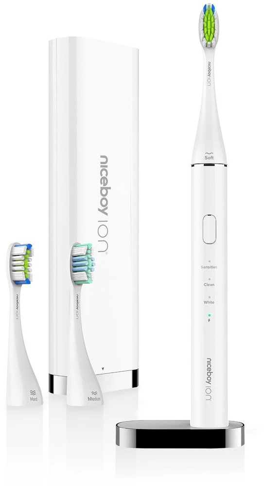 Dantų šepetėlis Šepetėlis Niceboy ION Sonic-Pro UV Sonic šepetėlis Sterilizacija 3 antgaliai USB-C