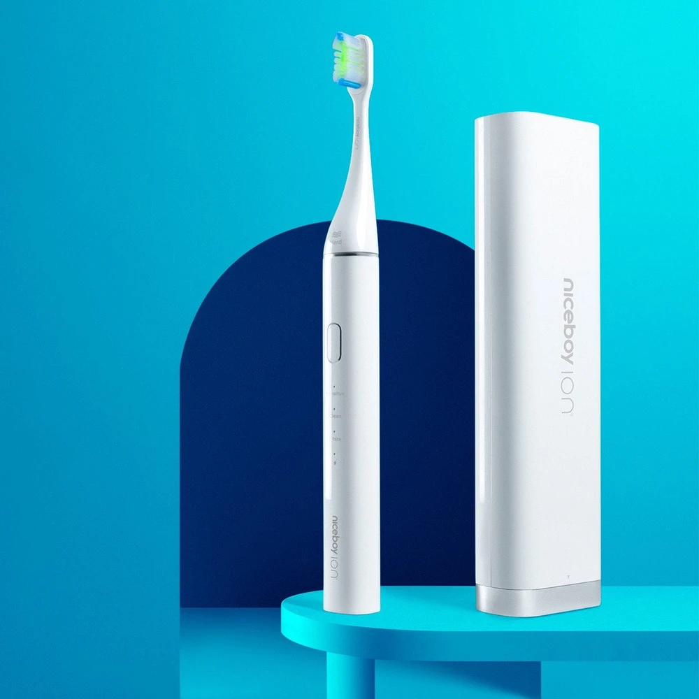 Dantų šepetėlis Šepetėlis Niceboy ION Sonic-Pro UV Sonic šepetėlis Sterilizacija 3 antgaliai USB-C