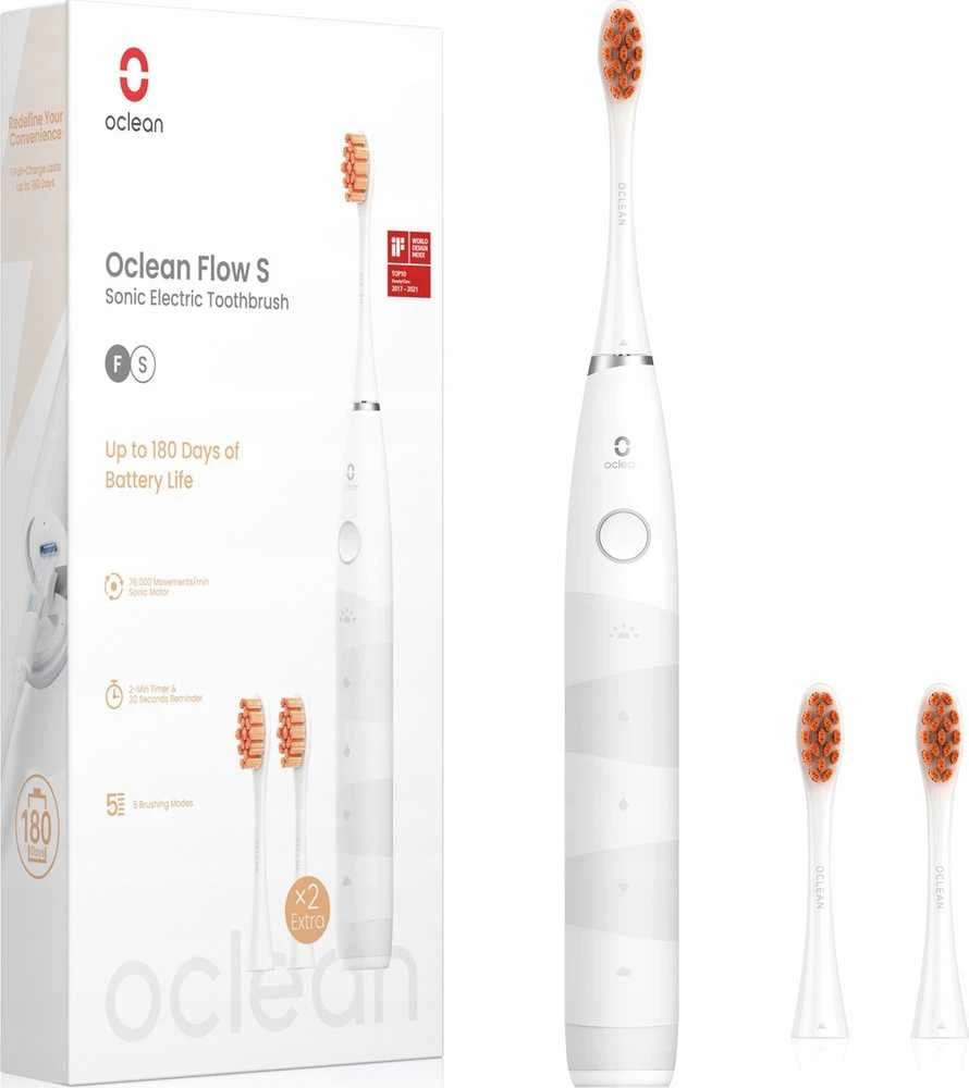Oclean Flow S šepetėlis su pakuote ir 3 galvutėmis