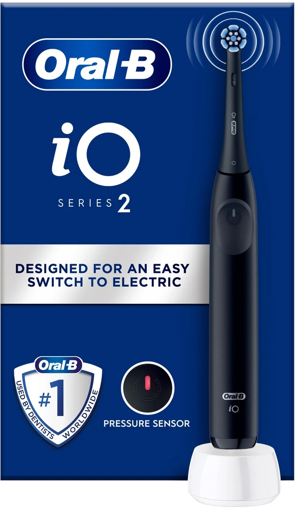 Braun iOS2.1D9.0 Oral-B iO2 Elektrinis Dantų Šepetėlis Night Juodas