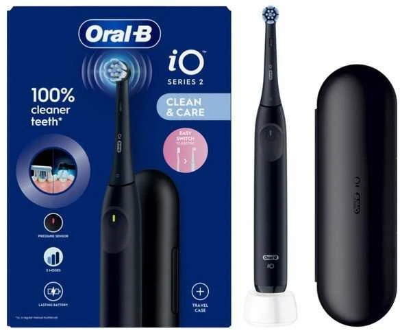 Braun iOS2.1D9.2K Oral-B iO2 Elektrinis Dantų Šepetėlis Night Juodas + Kelioninis Dėklas