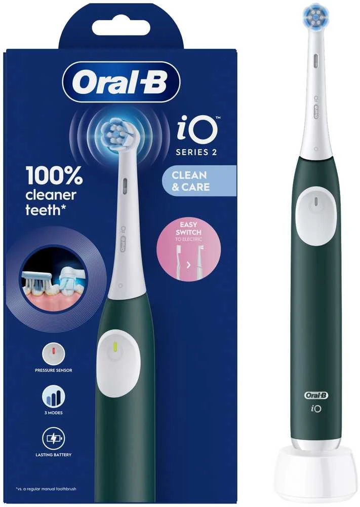Braun iOS2.1C9.0G Oral-B iO2 Elektrinis Dantų Šepetėlis Žalias Forest
