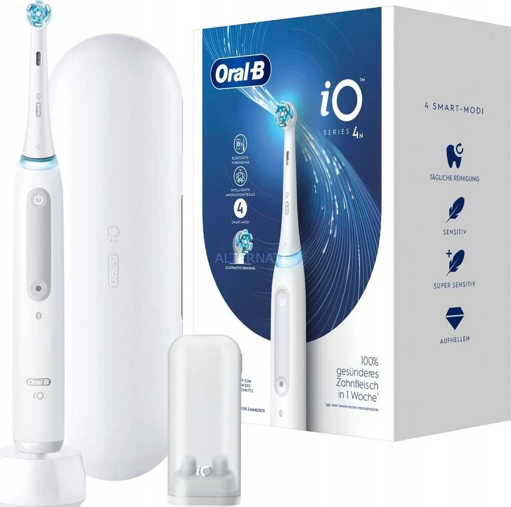 Braun Oral-B iO4 elektrinis dantų šepetėlis baltas Quite Baltas