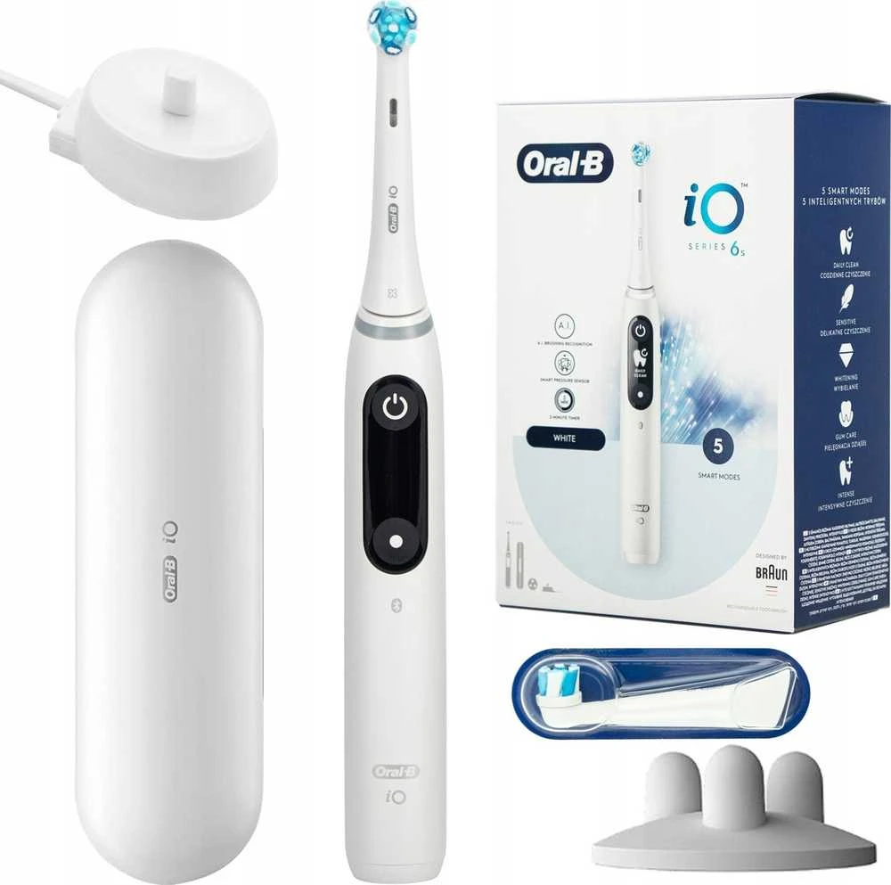 Elektrinis dantų šepetėlis Oral-B iO6 Series, baltas, 4210201438069