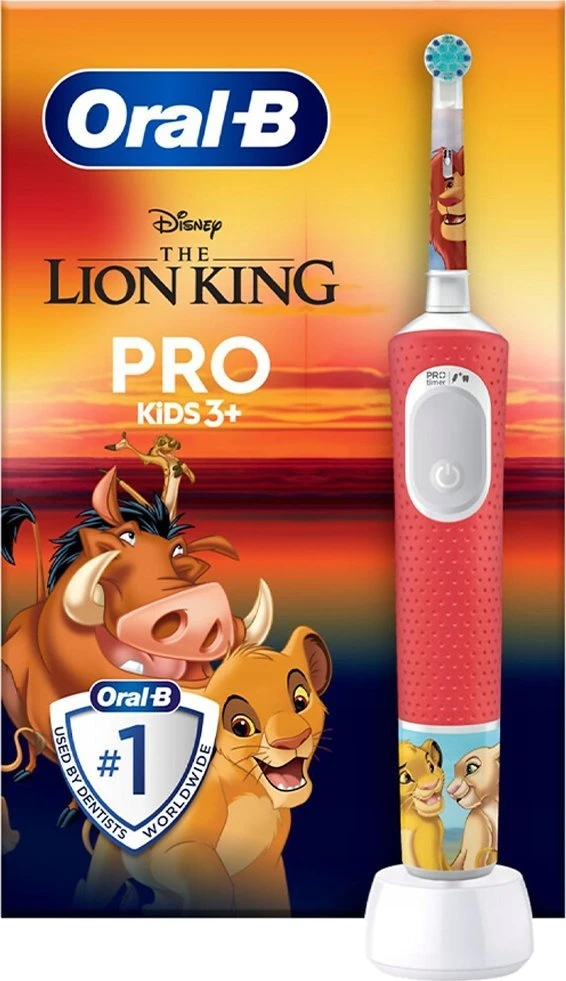 Dantų šepetėlis Oral-B Vitality Pro D103 Kids 3+ Lion King raudona