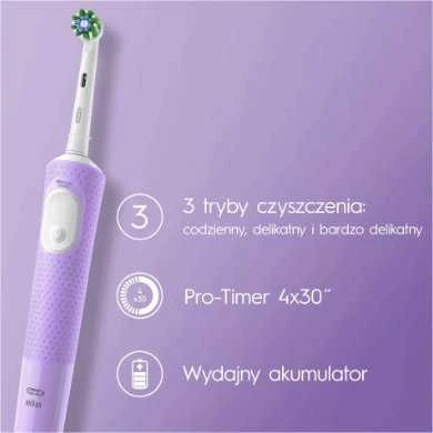 Dantų šepetėlis Braun Oral-B Vitality Pro D103 Duo juoda/violetinė