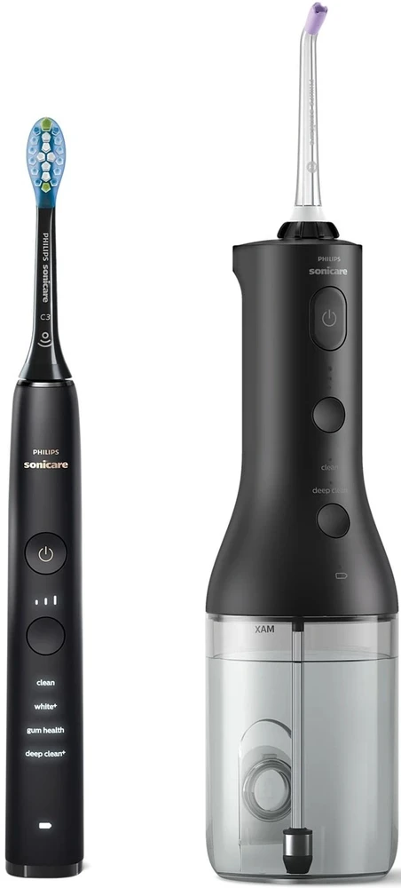 Burnos irigatorius ir dantų šepetėlis Philips Sonicare Cordless Power Flosser „DiamondClean 9000“  HX3886/43