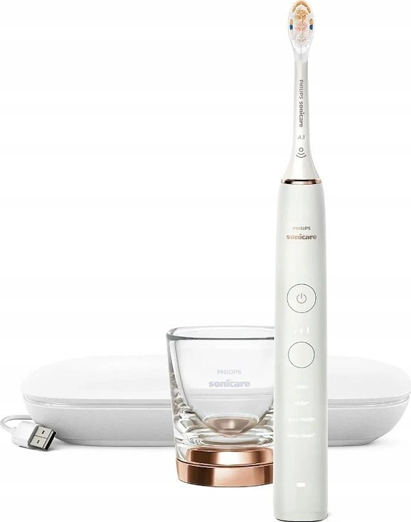 Elektrinis dantų šepetėlis Philips Sonicare DiamondClean 9000 HX9911/23, Baltas