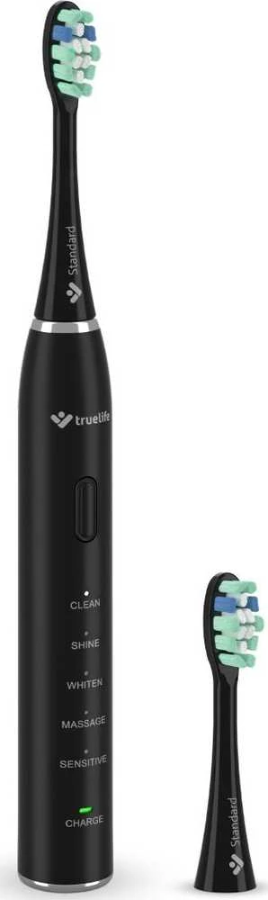 TrueLife SonicBrush Clean30 Juodas Adult Oscillating dantų šepetėlis