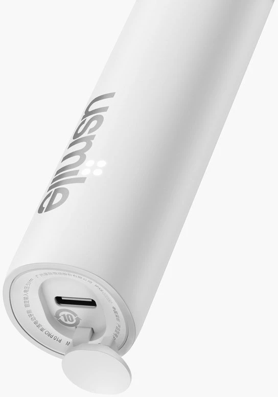 Dantų šepetėlis Šepetėlis Usmile P10 PRO Baltas Šepetėlis soniczna + 2 antgaliai