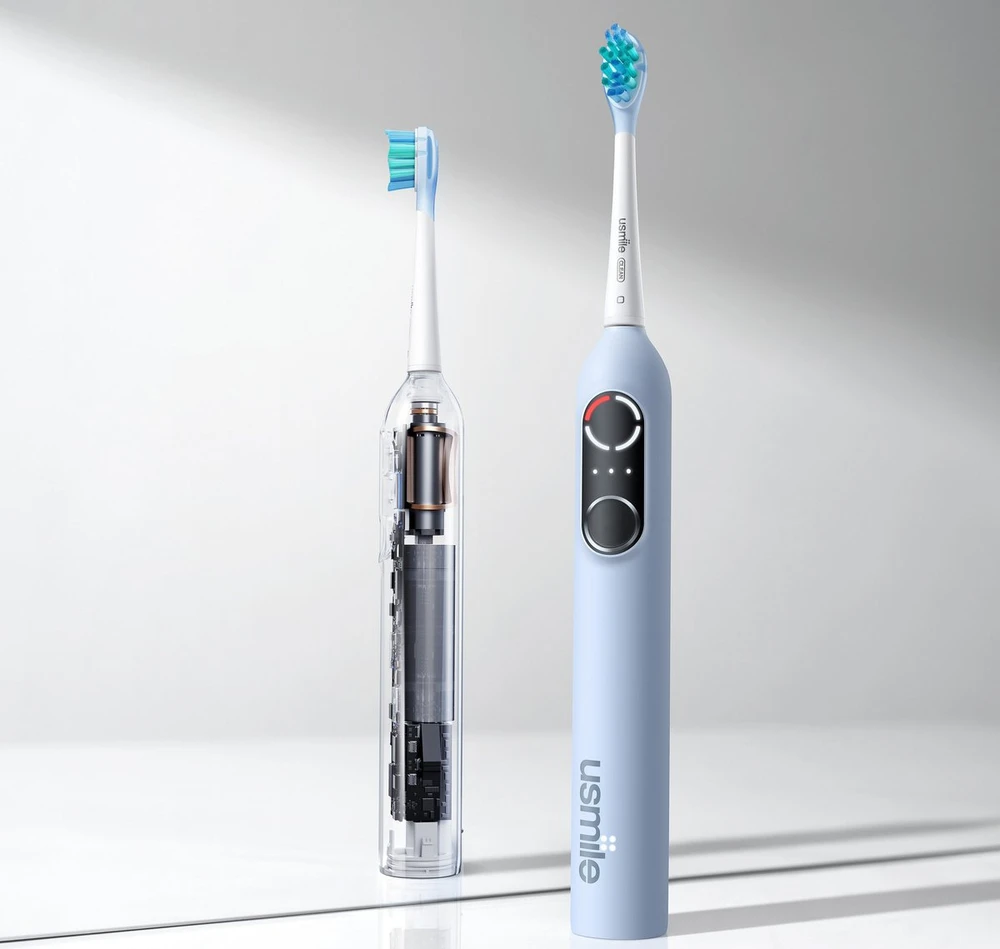 Dantų šepetėlis Šepetėlis Usmile P10 PRO Mėlyna Šepetėlis soniczna + 2 antgaliai