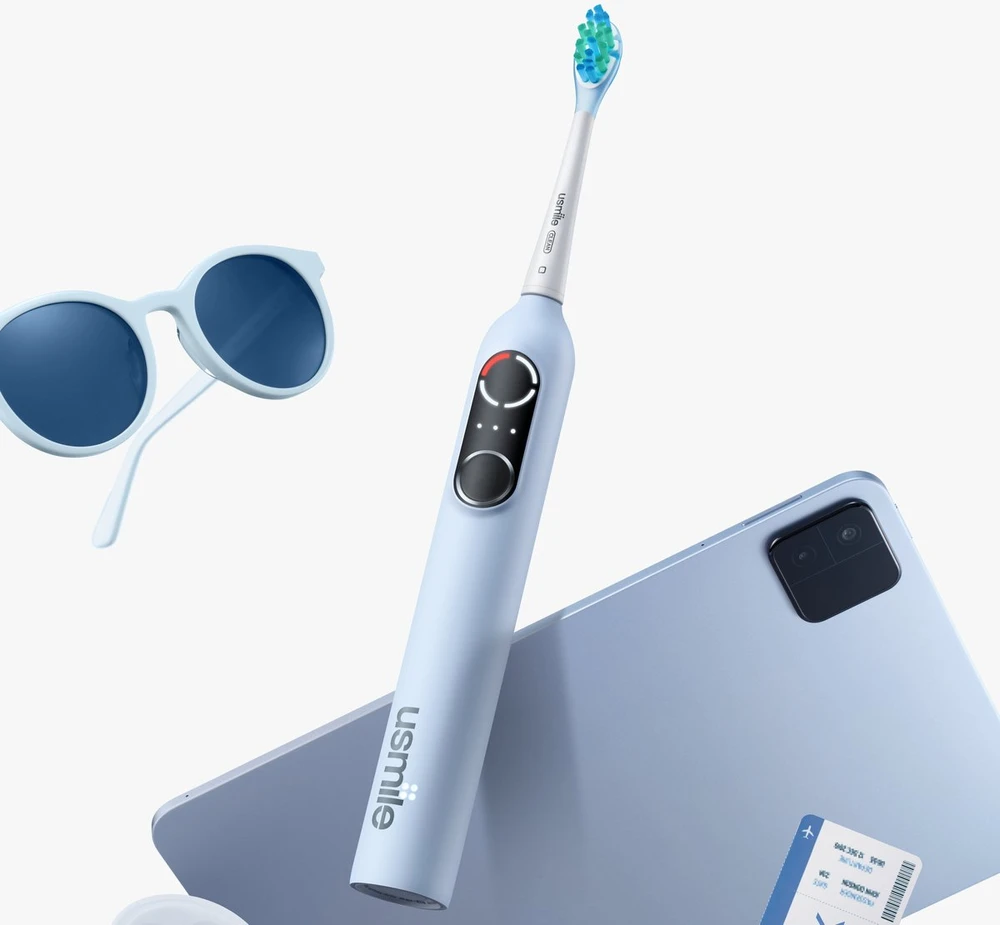 Dantų šepetėlis Šepetėlis Usmile P10 PRO Mėlyna Šepetėlis soniczna + 2 antgaliai
