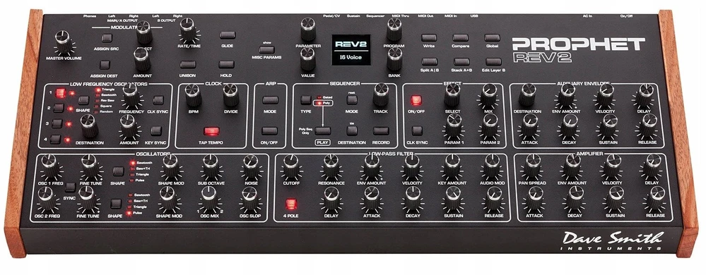 Sequential Prophet Rev2 Desktop 16 balsų – polifoninis analoginis sintezatorius
