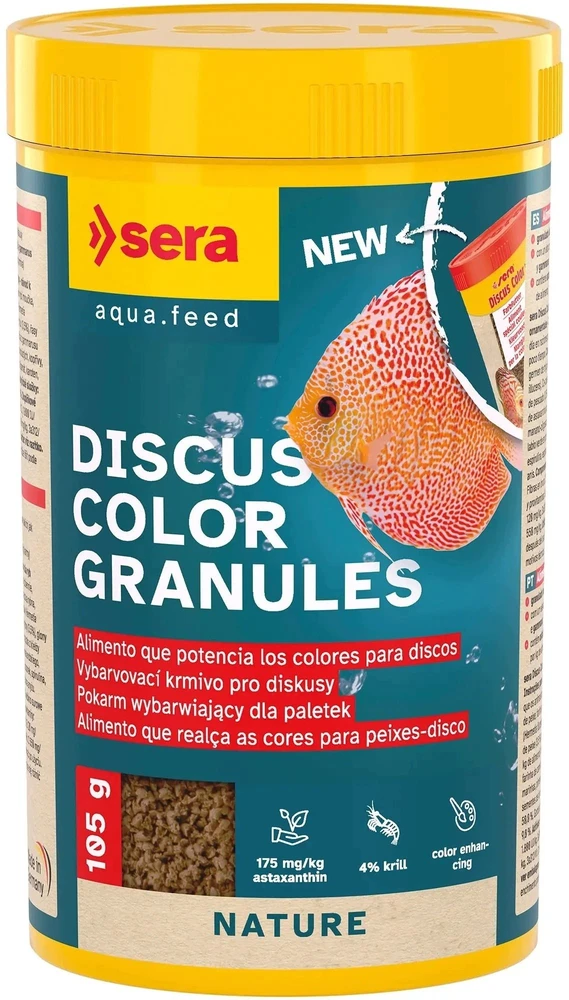 Sera Discus Color Granules 250 ml (105 g) – ryškinantis maistas diskusams (SE-00334)