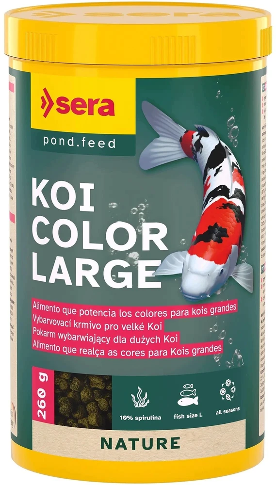 Sera Koi Color Large 1.000 ml – spalvą ryškinantis pašaras koi karpiams (SE-07024)