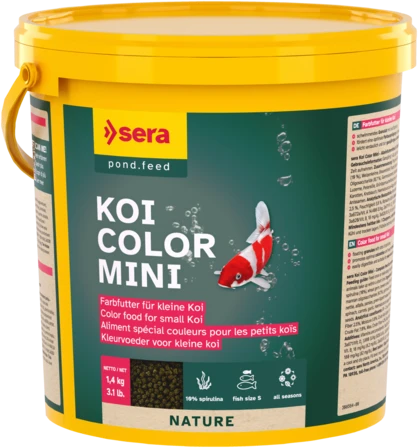 Maistas Koi karpiams Sera Koi Color Mini, 3,8 l, granulės