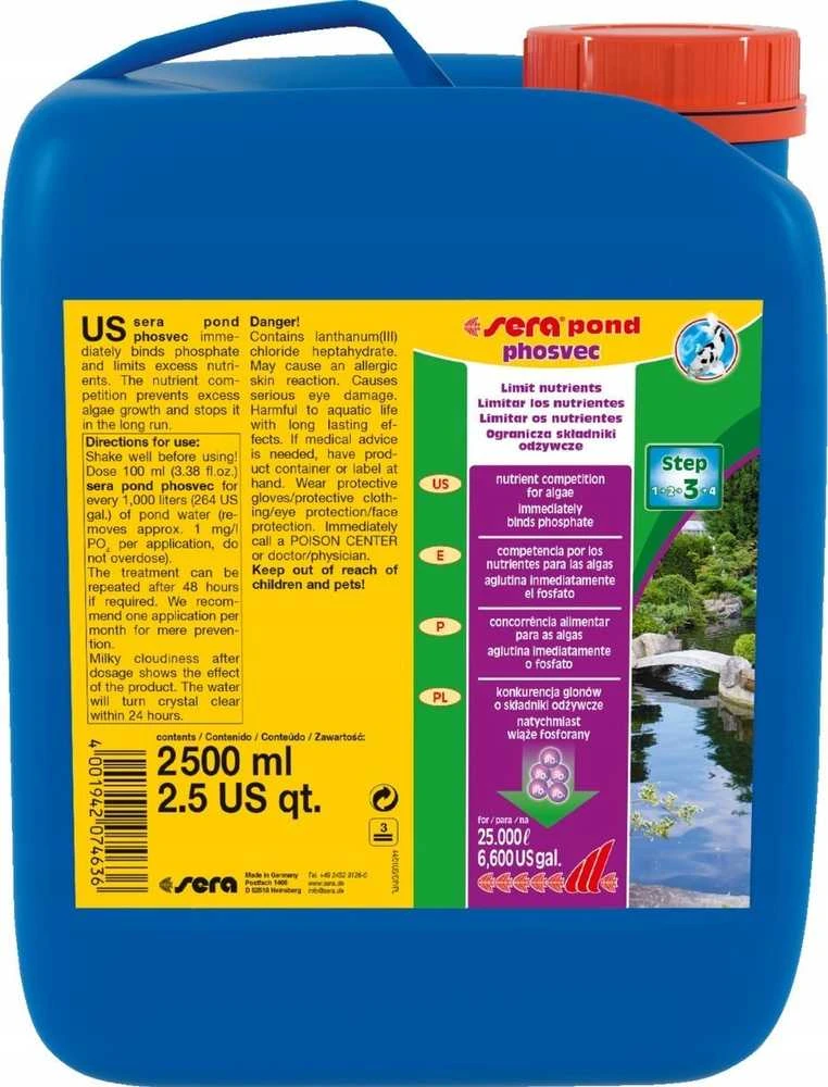 Sera tvenkinio fosfatų šalinimo priemonė 2500 ml